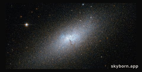 A peculiar compact blue dwarf galaxy