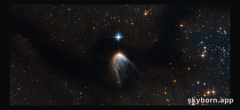 Violent birth announcement from an infant star
