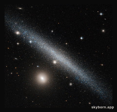 A slashing smudge across the sky