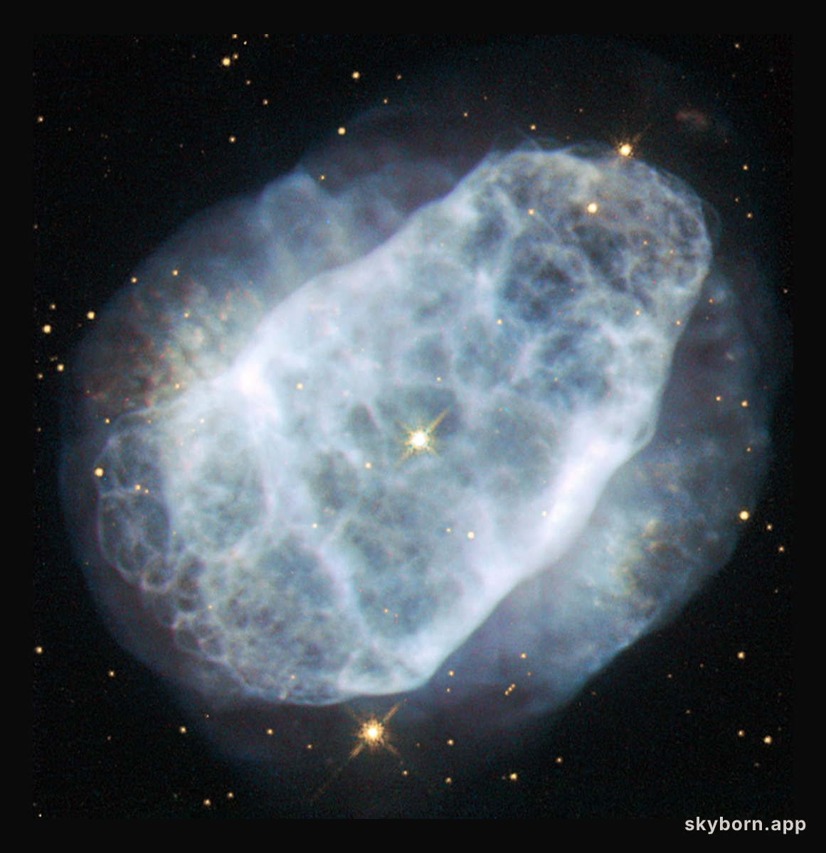 A nitrogen-rich nebula