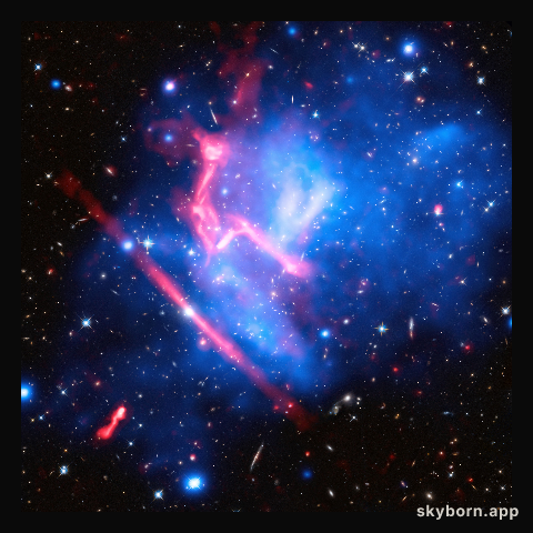 Disco lights from a galaxy cluster