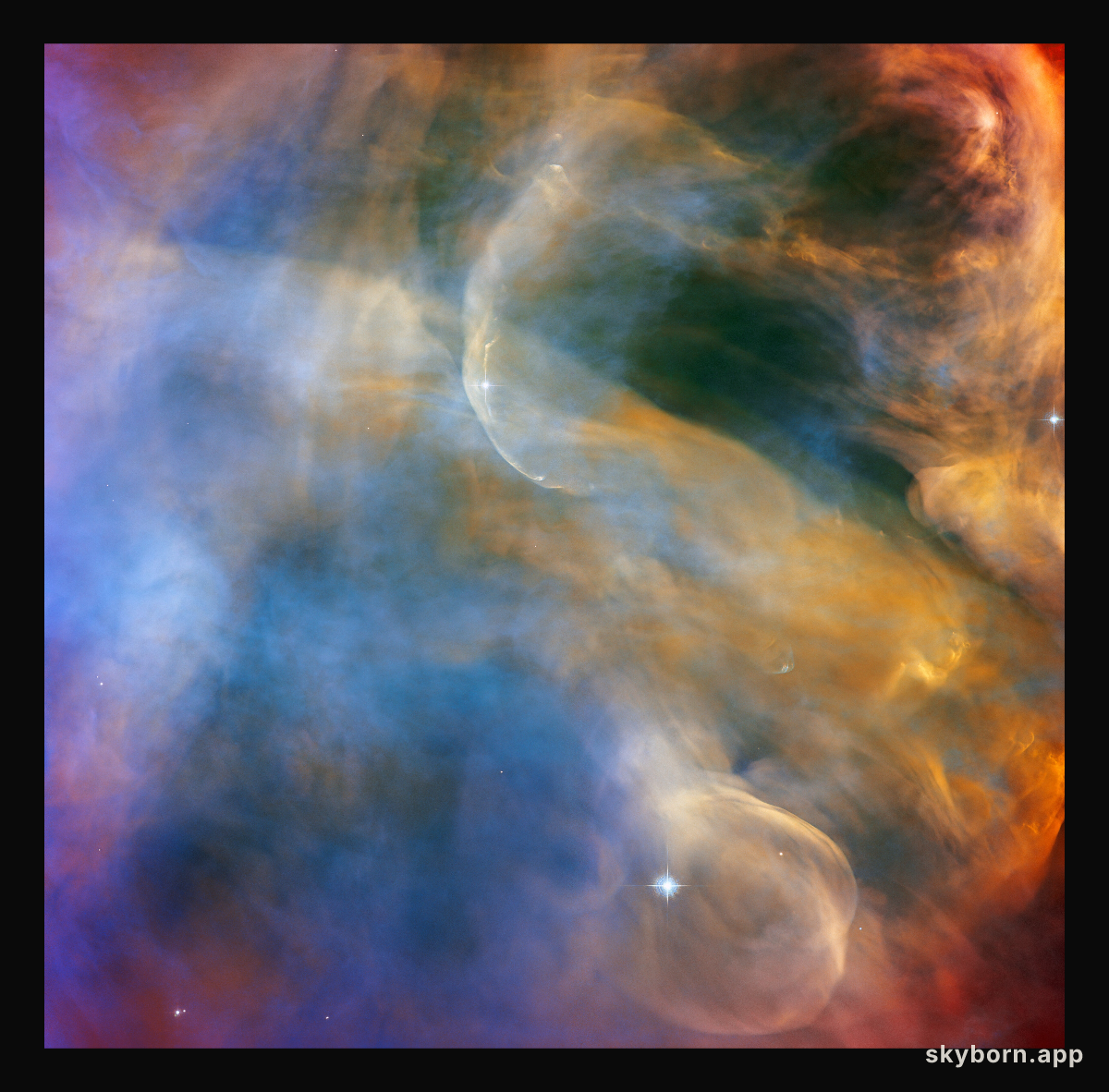 Celestial Cloudscape in the Orion Nebula