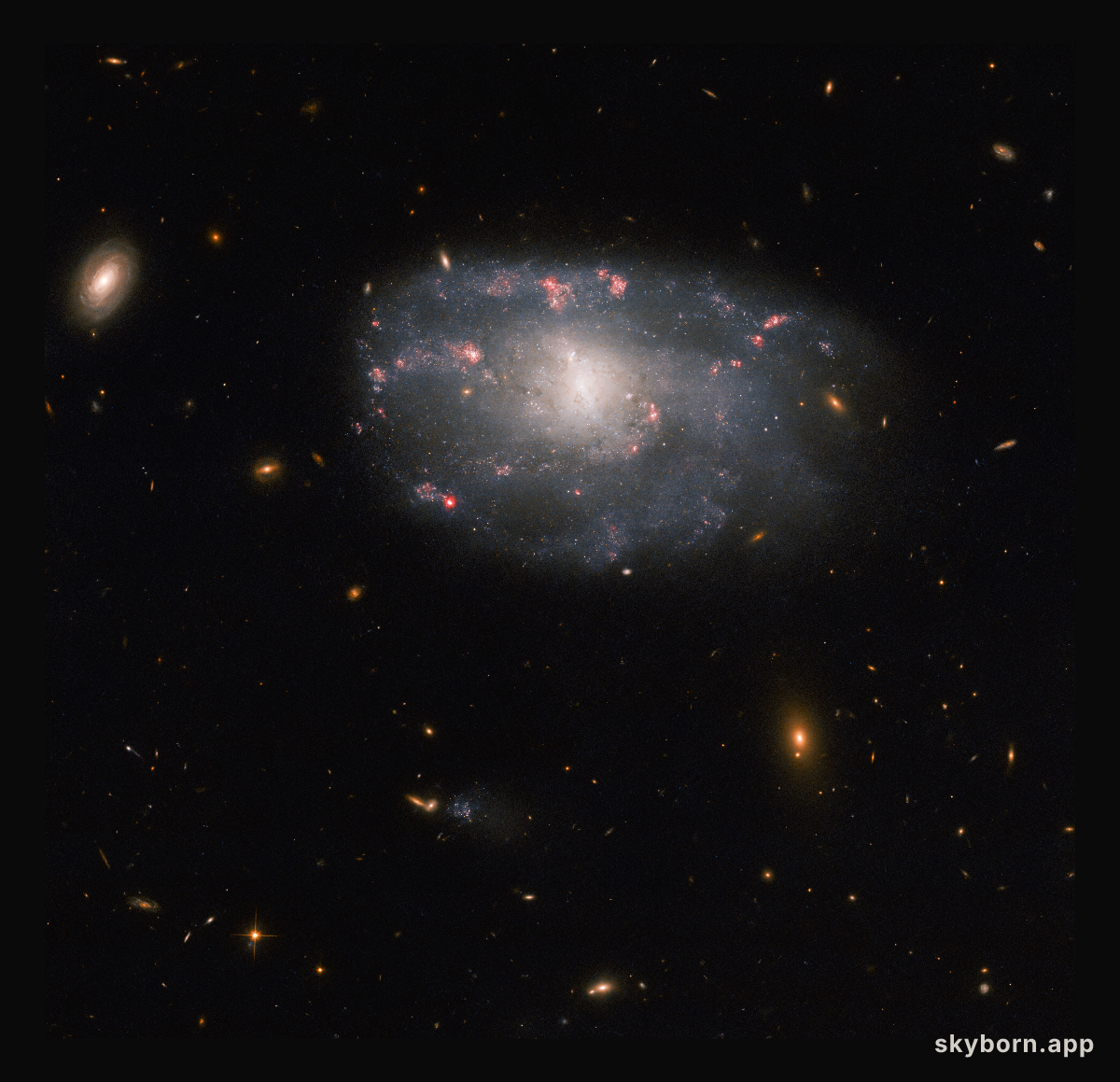 Hubble spies a meandering spiral (wide field)