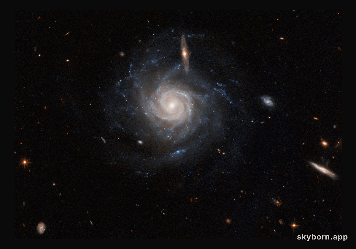 Hubble spotlights a swirling spiral