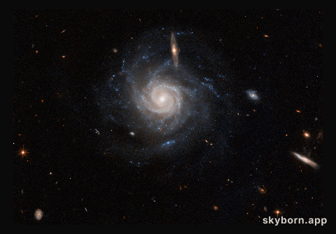 Hubble spotlights a swirling spiral