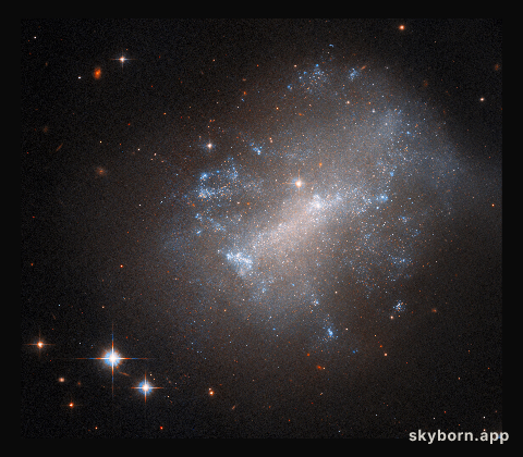A dishevelled irregular galaxy