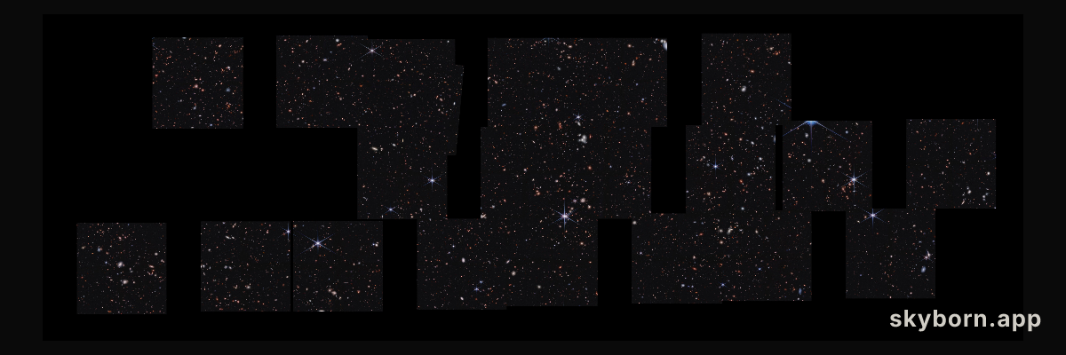 Cosmic Evolution Early Release Science (CEERS) survey (NIRCam image)