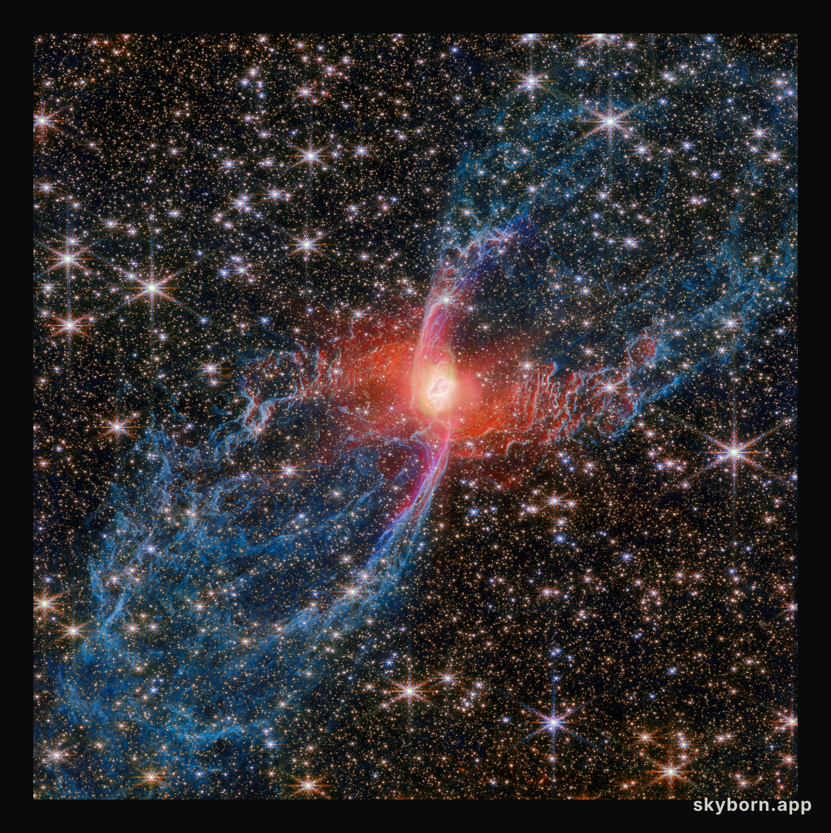 The Red Spider Nebula, caught by Webb