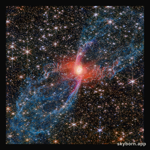 The Red Spider Nebula, caught by Webb