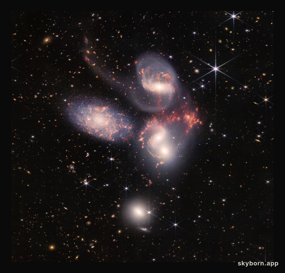Stephan’s Quintet (NIRCam + MIRI Imaging)