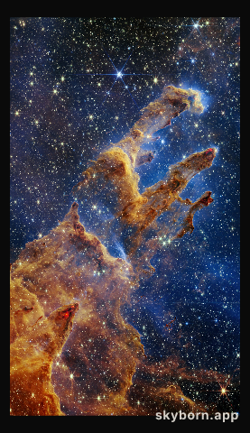 Webb Takes a Stunning, Star-Filled Portrait of the Pillars of Creation (Full View)