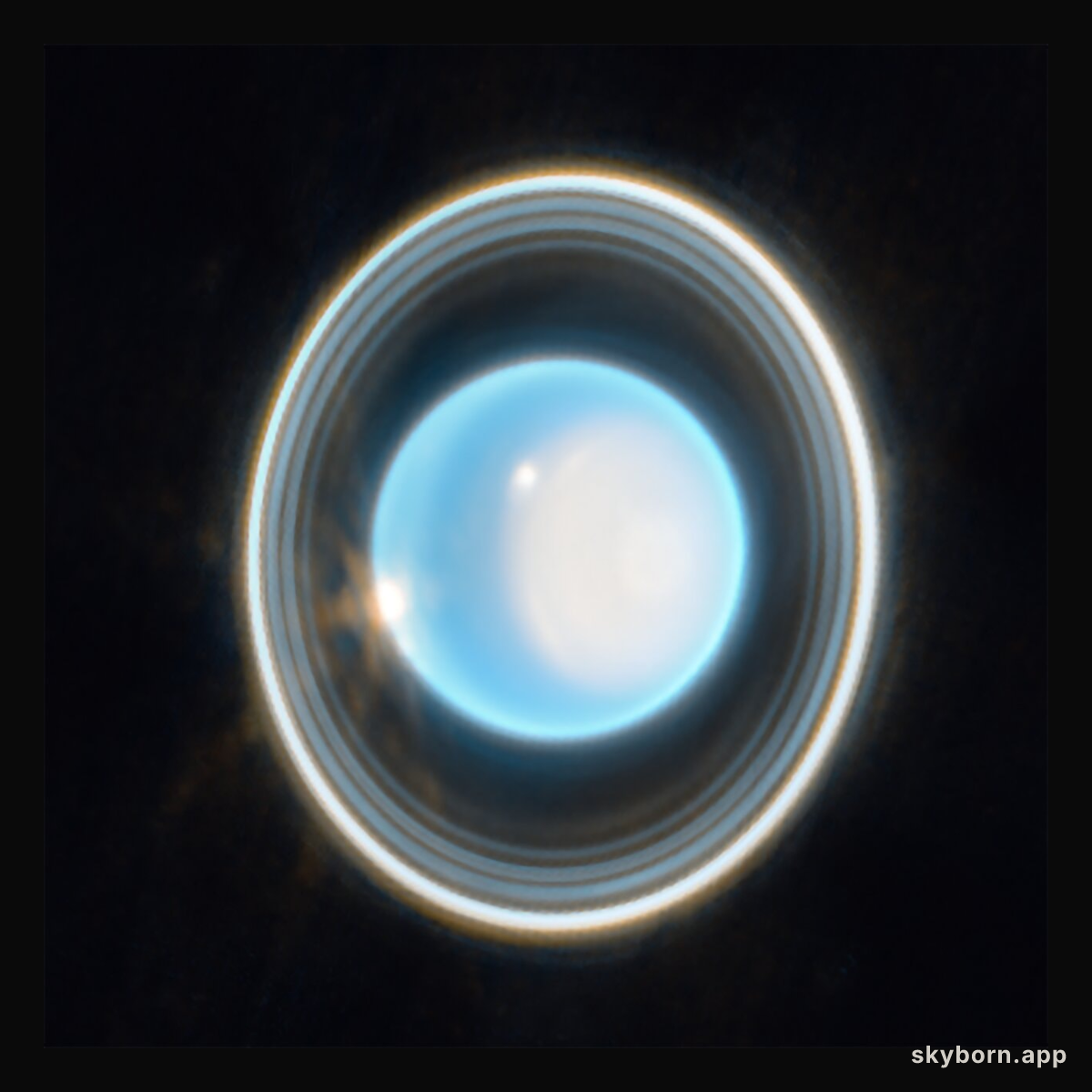 Zoomed-in image of Uranus