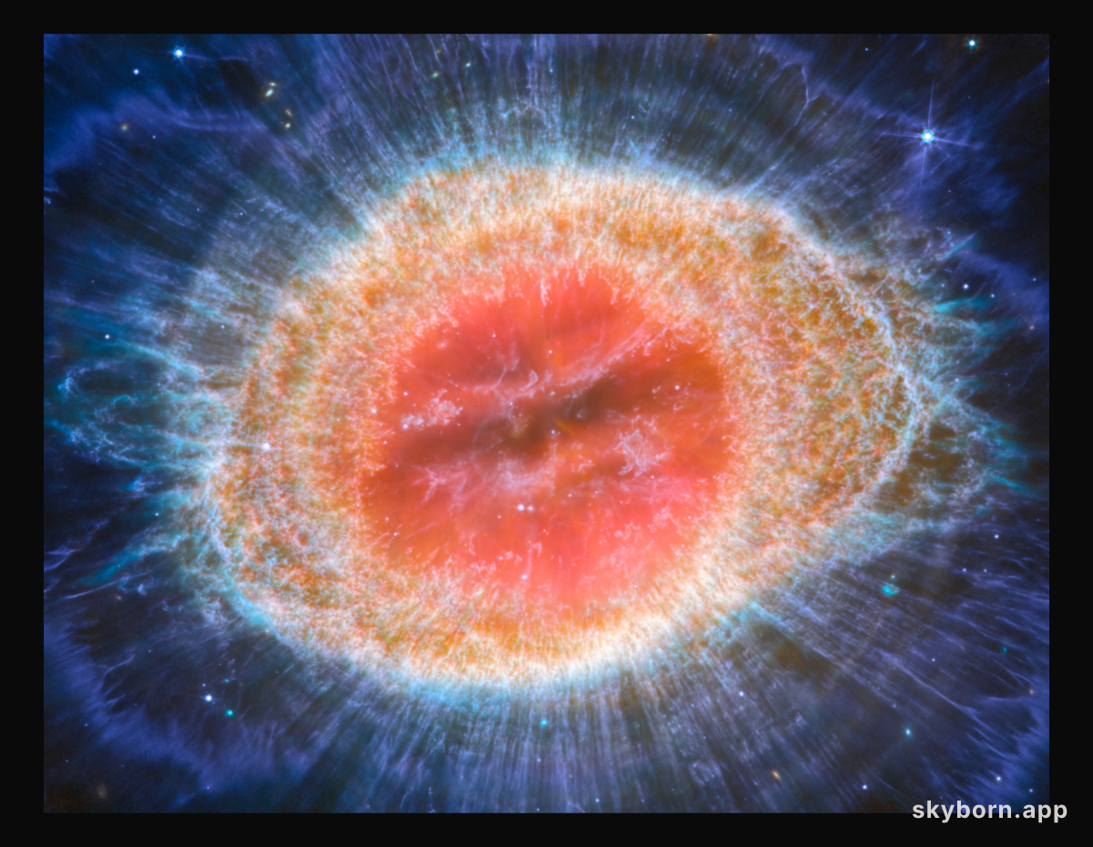 Webb captures detailed beauty of Ring Nebula (MIRI image - cropped)