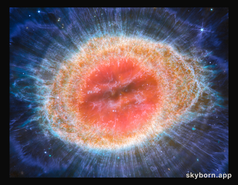 Webb captures detailed beauty of Ring Nebula (MIRI image - cropped)