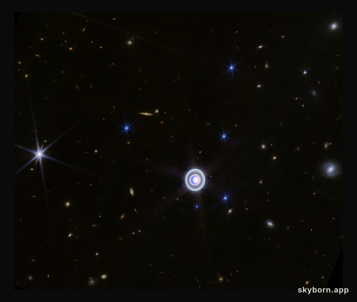 Uranus widefield view (NIRCam)
