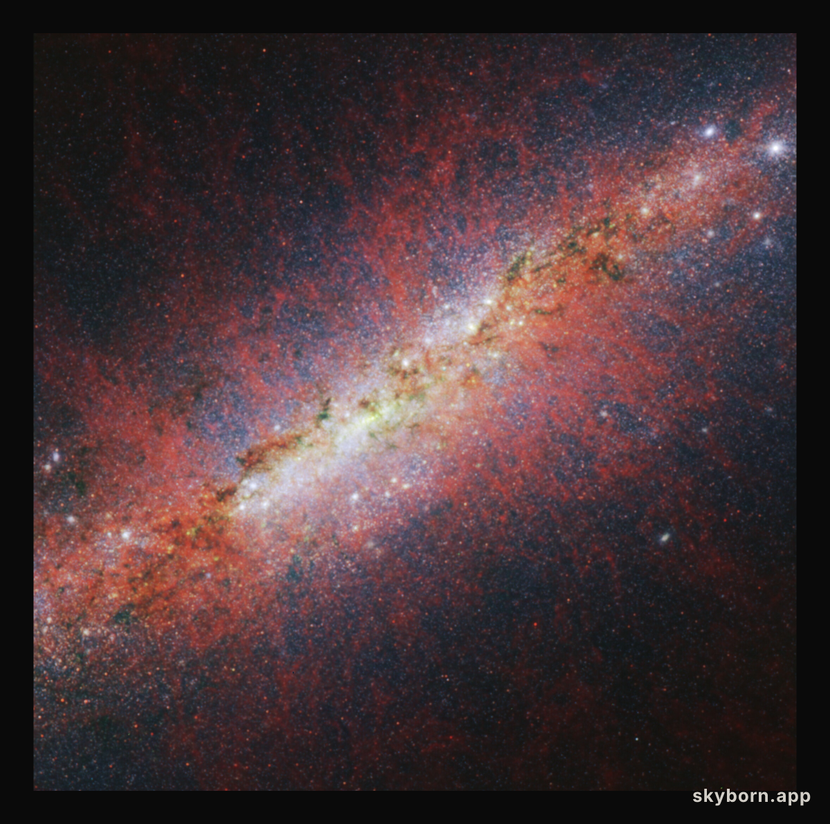 M82 (NIRCam image - longer wavelengths)