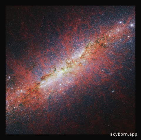 M82 (NIRCam image - longer wavelengths)