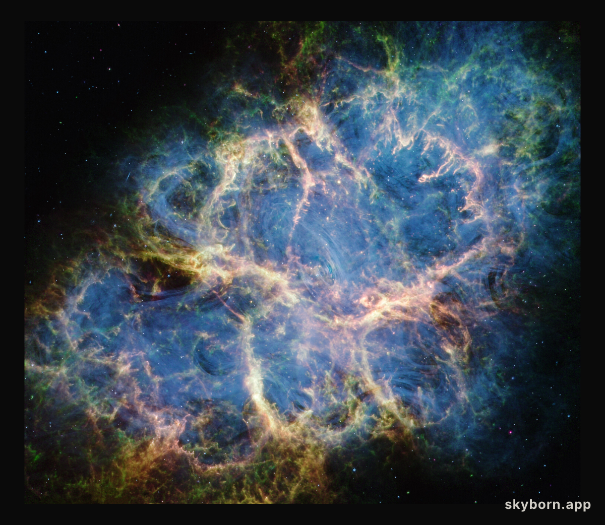 Crab Nebula (MIRI and NIRCam image)