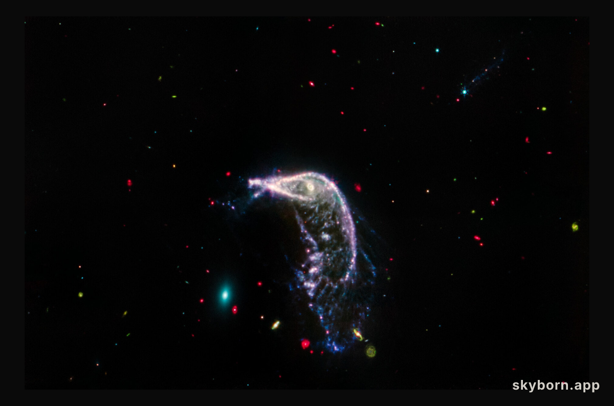 Interacting galaxies Arp 142 (MIRI image)