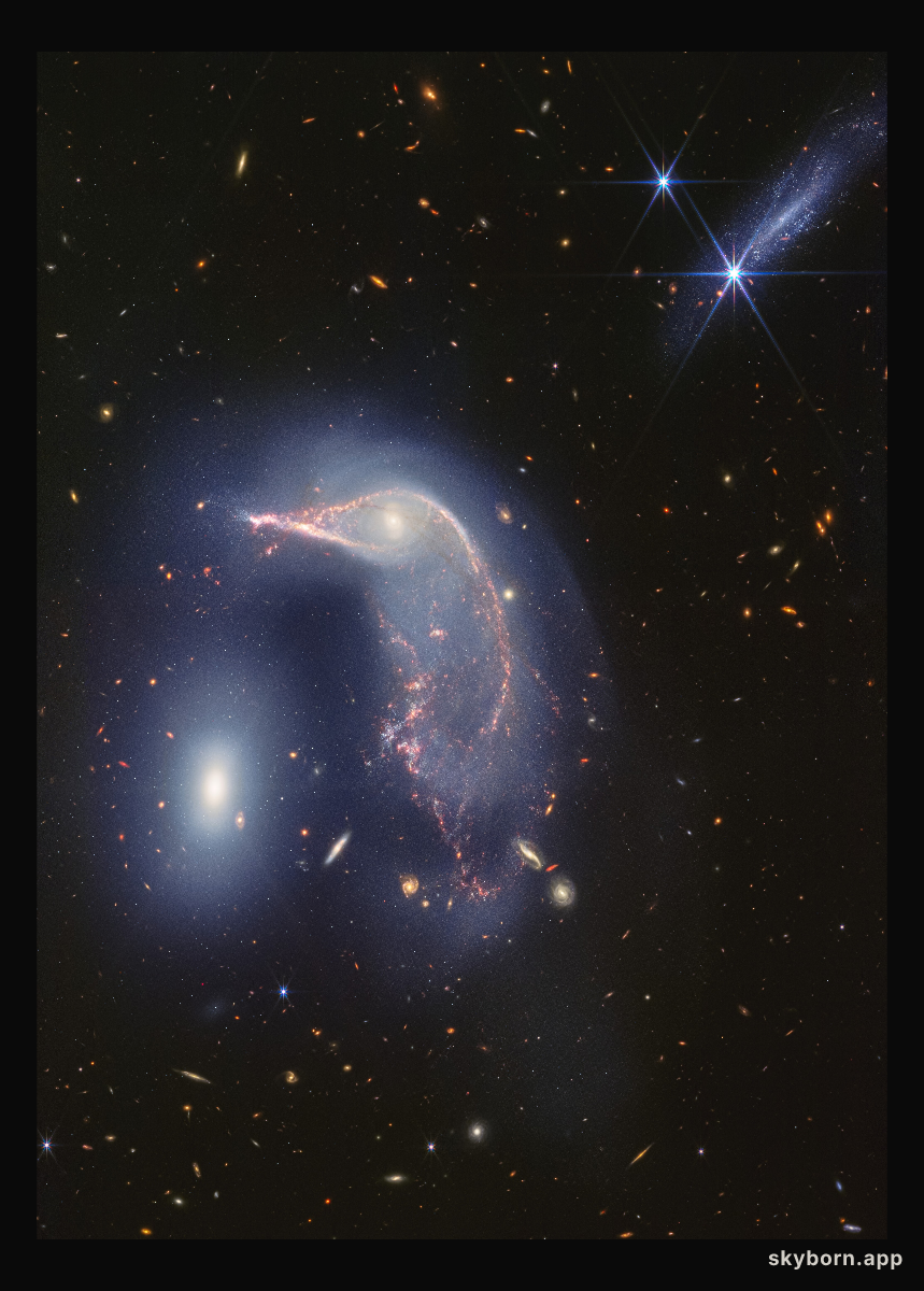 Interacting galaxies Arp 142 (NIRCam image)