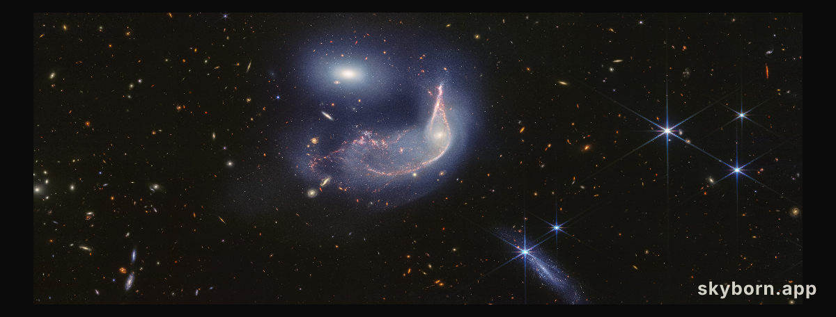 Interacting galaxies Arp 142 (NIRCam image, rotated full-field)