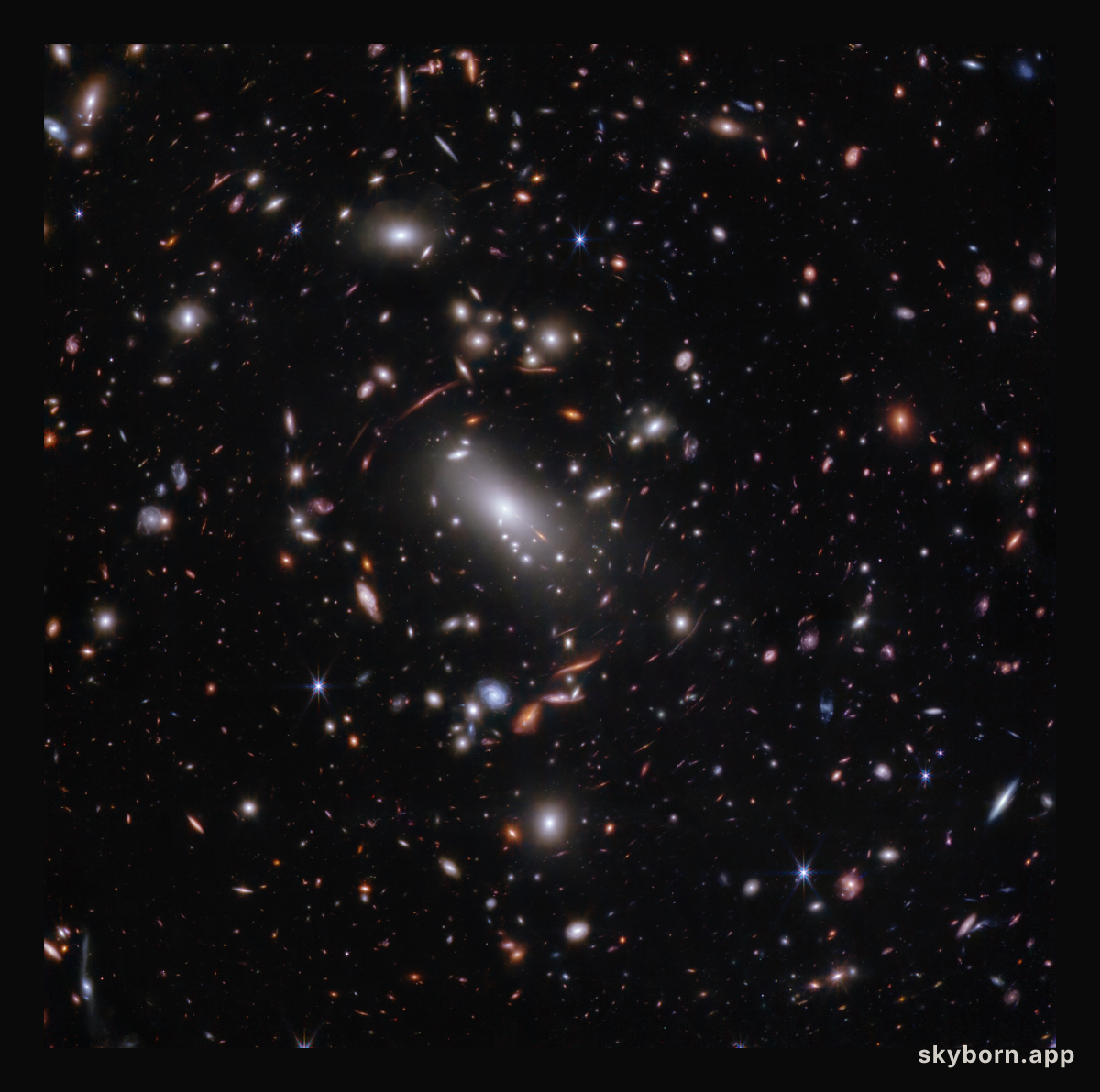 Galaxy cluster MACS J1423 (NIRCam image)