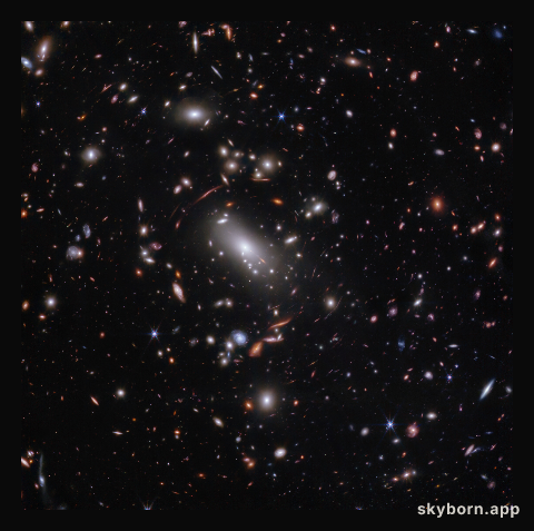 Galaxy cluster MACS J1423 (NIRCam image)
