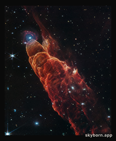 Herbig-Haro 49/50 (NIRCam and MIRI Image)