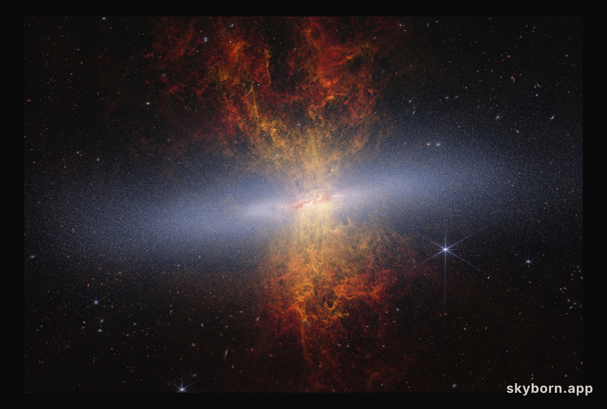 The Cigar Galaxy: M82 (Webb and Hubble image)