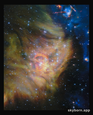 Star-forming region IC 348 (NIRCam image)