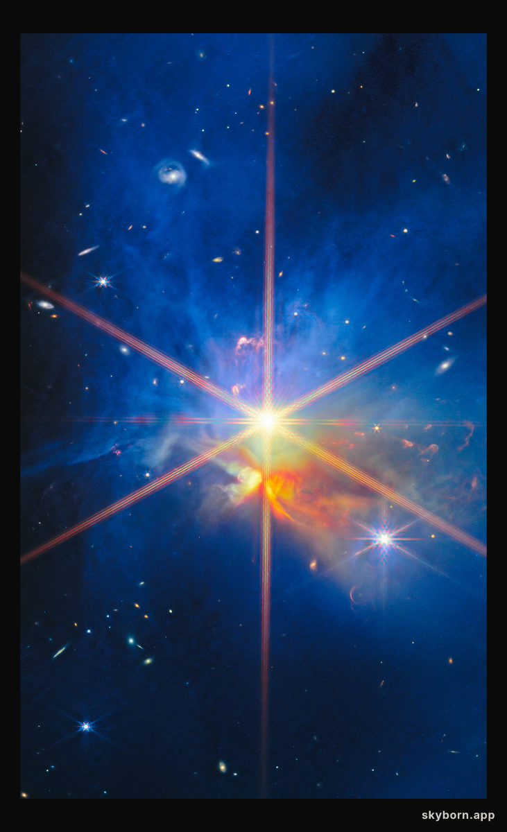 IC 348 Crop: Star embedded in a nebula