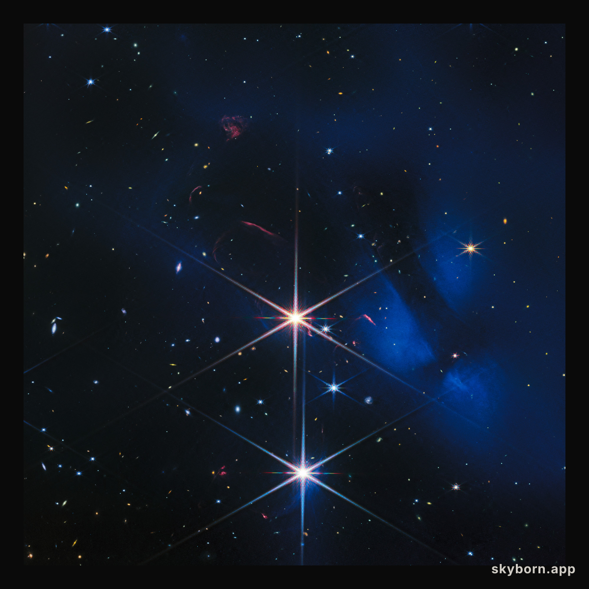 IC 348 Crop: Stars and faint outflows