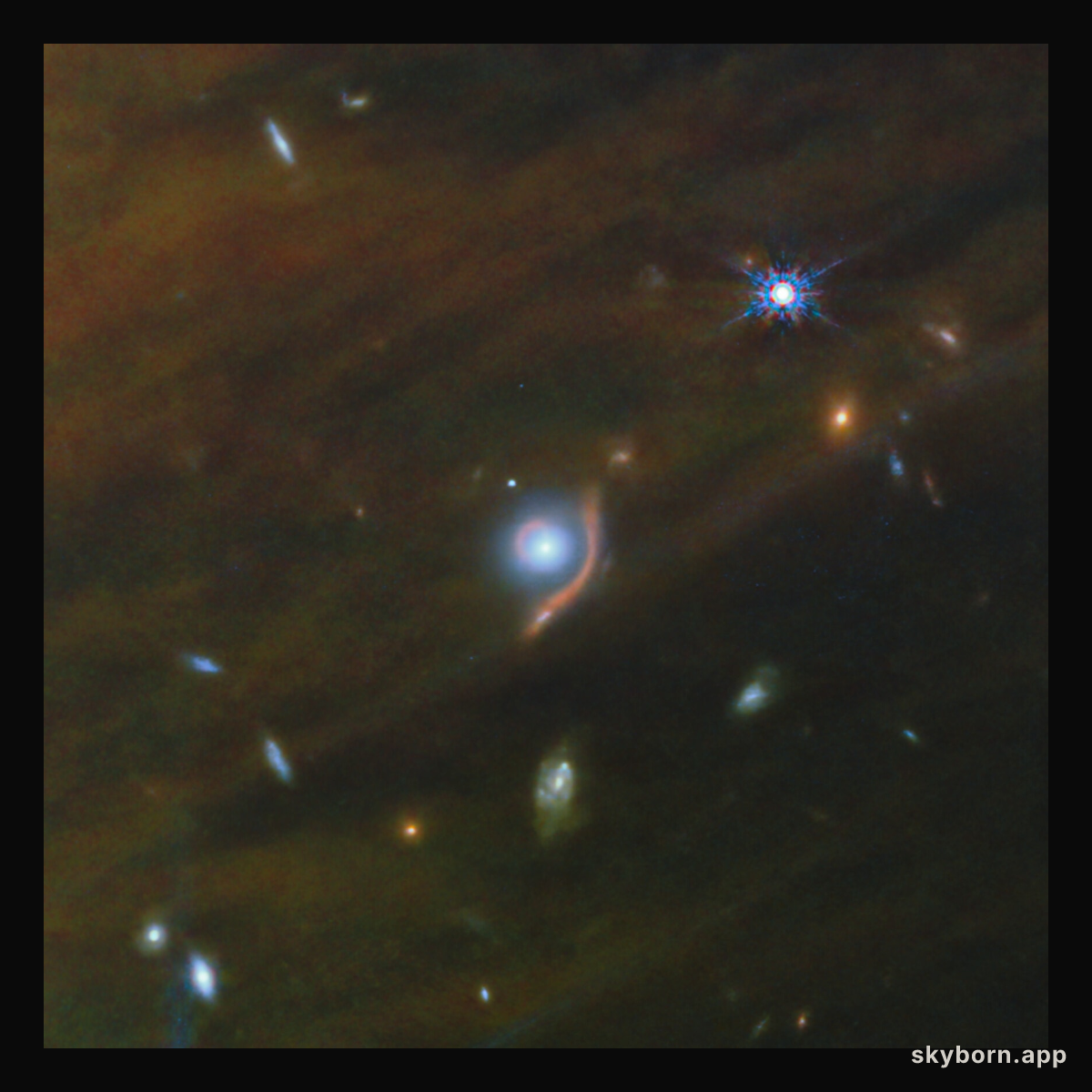 IC 348 Crop: Gravitational lensing