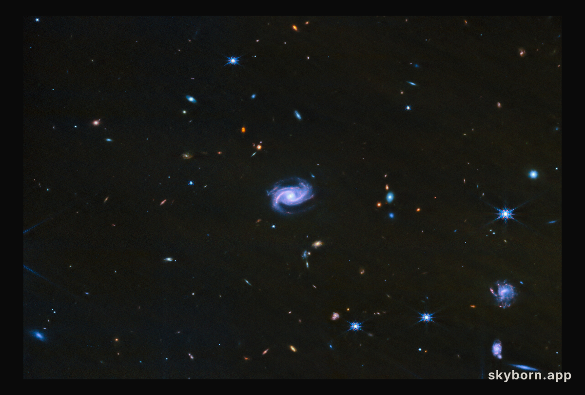 IC 348 Crop: Spiral galaxies
