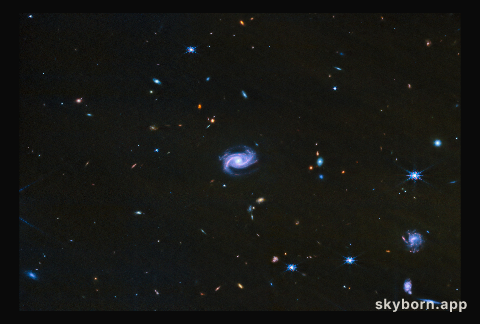 IC 348 Crop: Spiral galaxies
