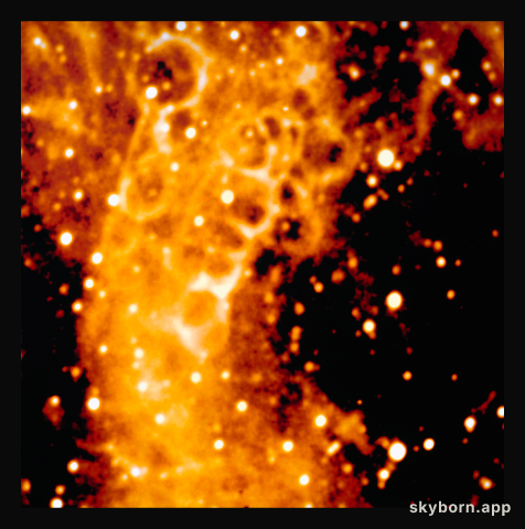 Detail of the honeycomb structure around SN 1987A