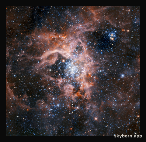 The Tarantula Nebula region imaged with HAWK-I with the Adaptive Optics Facility