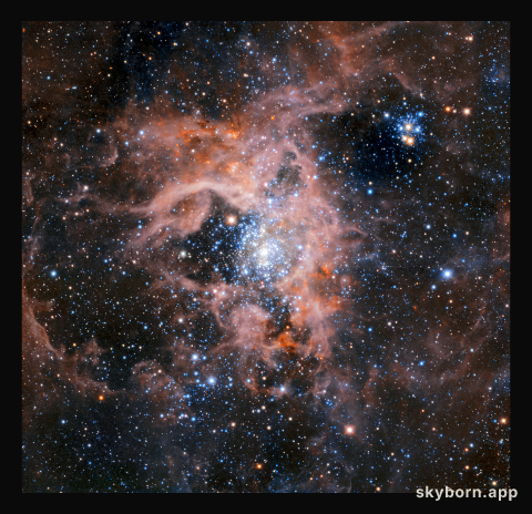 The Tarantula Nebula region imaged with HAWK-I without adaptive optics