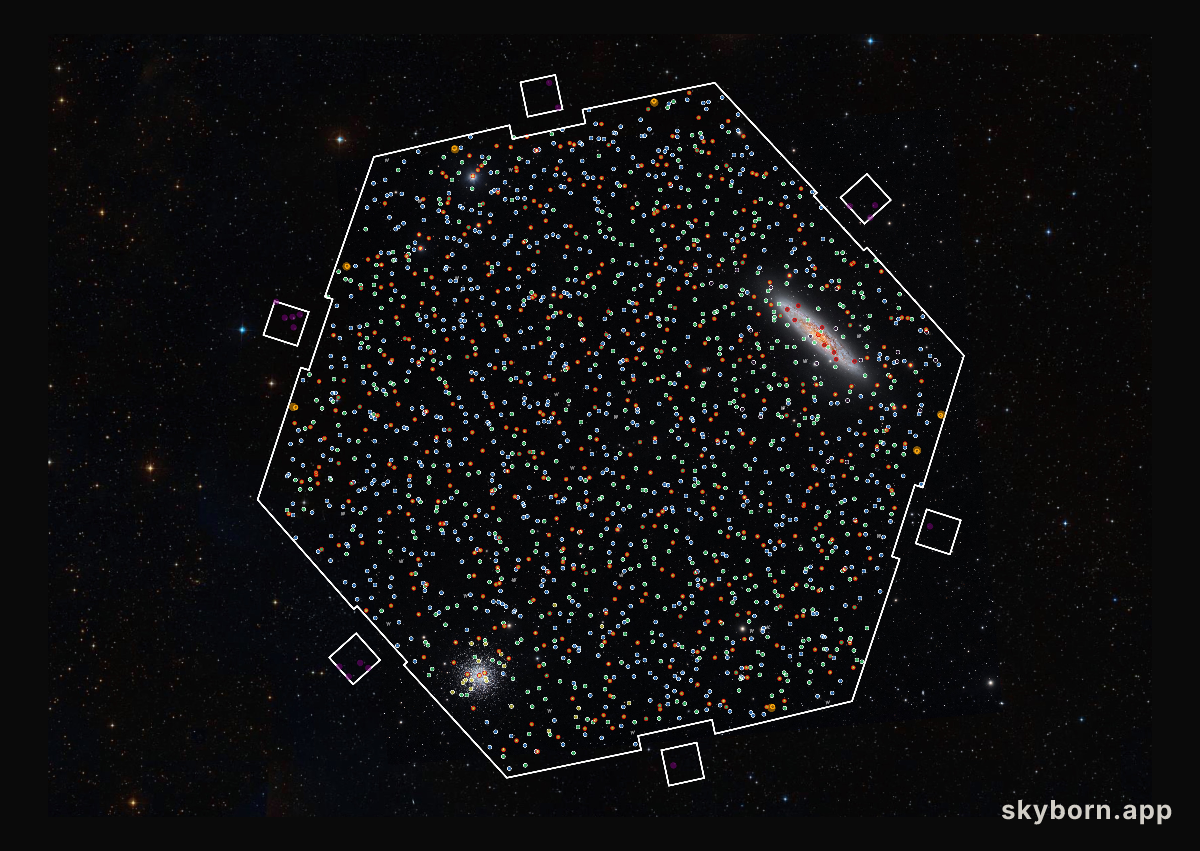 4MOST first-light field-of-view