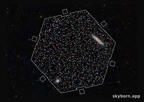 4MOST first-light field-of-view