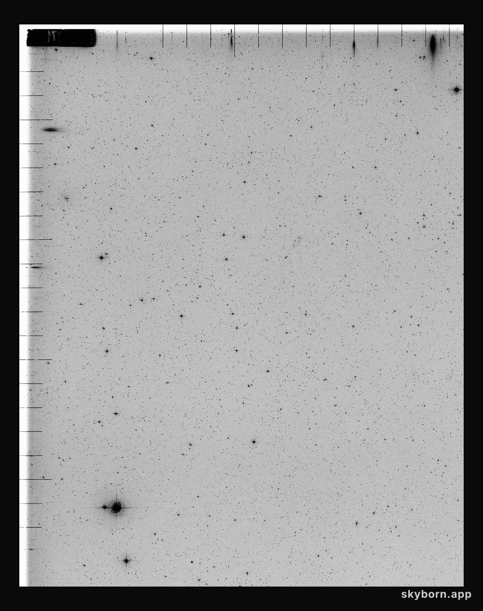 Comet West discovery plate, 1975