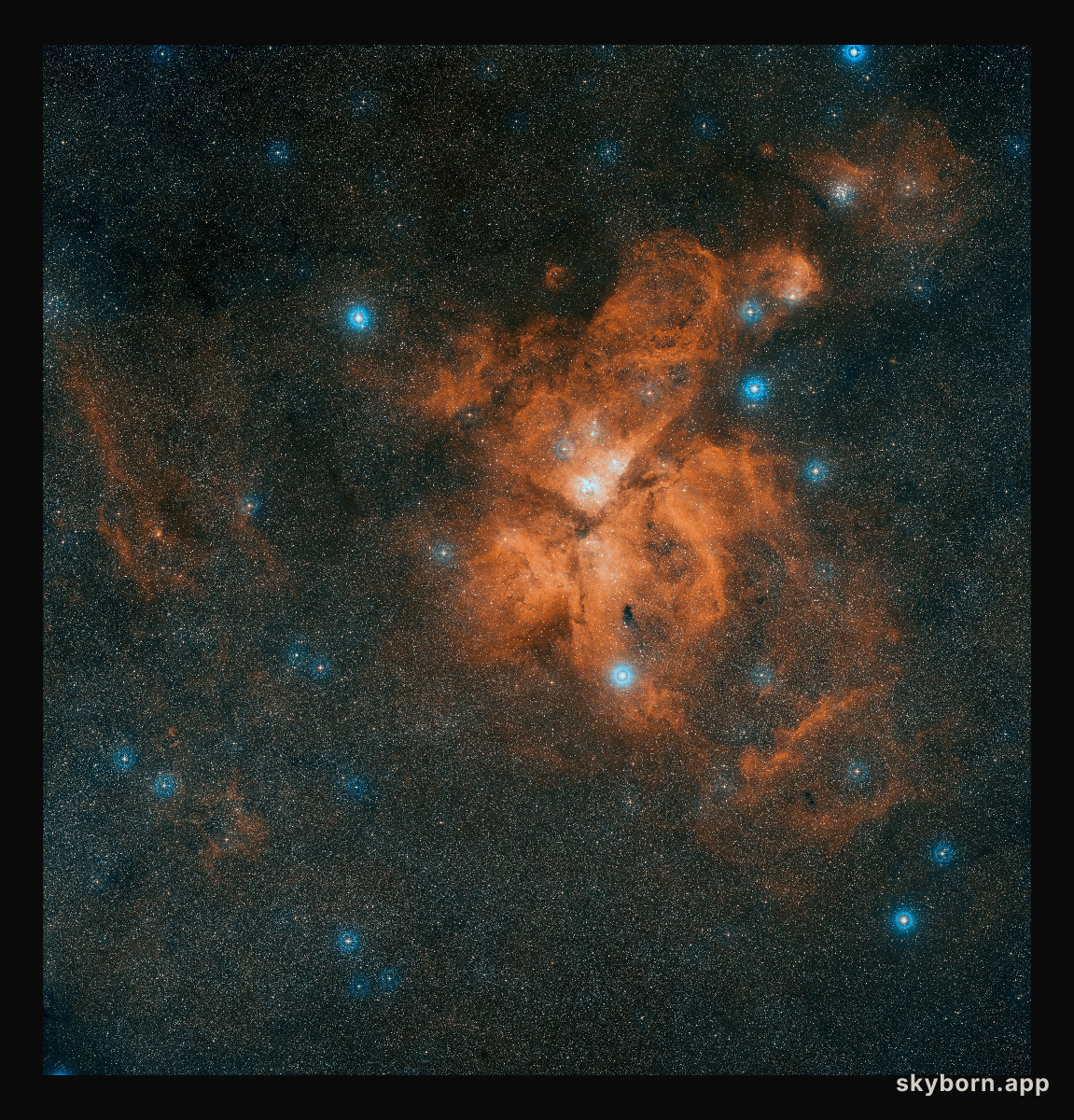 Digitized Sky Survey image of Eta Carinae Nebula