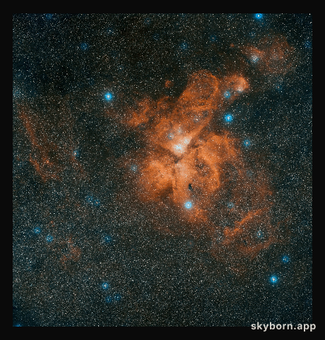 Digitized Sky Survey image of Eta Carinae Nebula