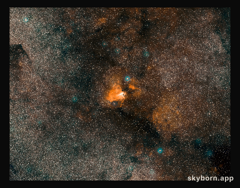 Digitized Sky Survey Image of the Omega Nebula (M 17)