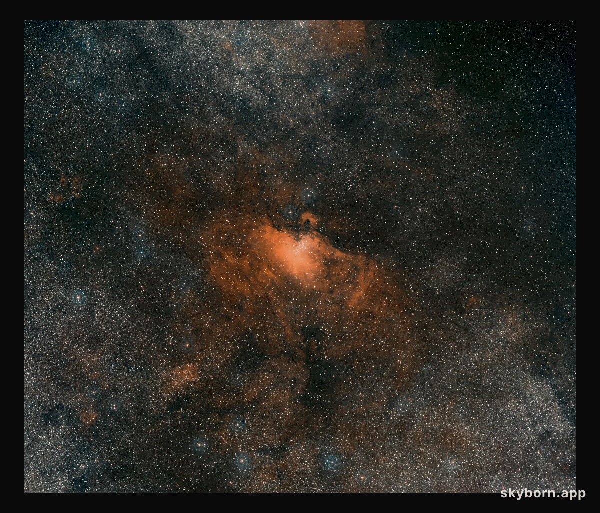Digitized sky survey image of the Eagle Nebula