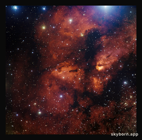 Nebula around star cluster RCW 38