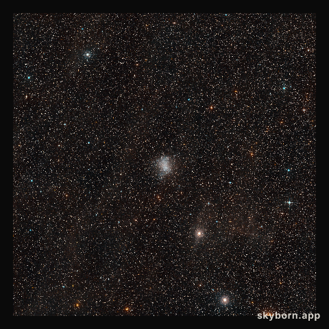 Digitized sky survey image of the galaxy NGC 6822