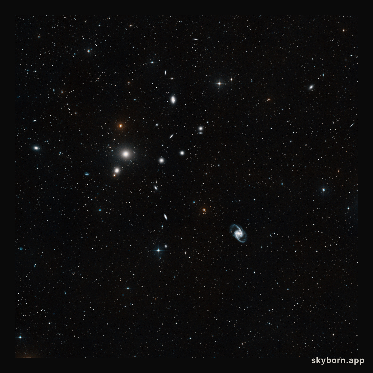 Wide-field view of the Fornax Galaxy Cluster