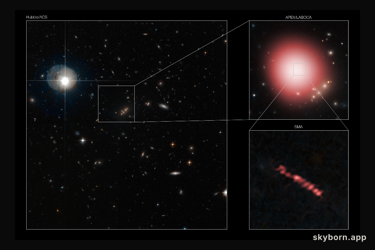 Chance discovery reveals star factories in the distant Universe