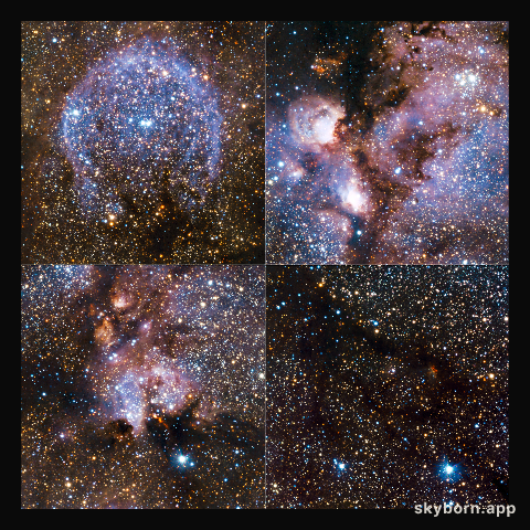 Highlights from VISTA’s infrared view of the Cat’s Paw Nebula